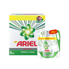 Ariel Matic Front Load Detergent Powder 5 kg+2 LTR FREE