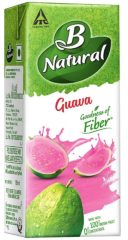 B Natural Guava Juice -  Made From Choicest Guavas, 180 ml Carton
