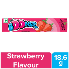 Boomer Strawberry Flavoured Bubble Gum, 18.6 g Strip