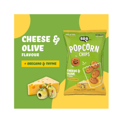  BRB Popcorn Chips -Popcorn Upgraded -48 Grams | Cheese & Olive 