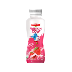  Britannia Winkin Cow Thick Milkshake Strawberry Pet Bottle, 180 ml