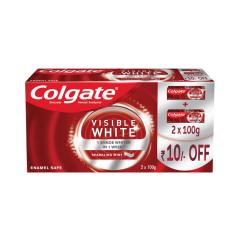 Colgate Visible White Teeth Whitening Toothpaste, Pack of 200g,