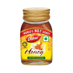 Dabur 100% Pure Honey - Worlds No. 1 Honey Brand With No Sugar Adulteration, 100 g Bottle