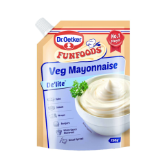 DR.OETKER Funfoods Veg Mayonnaise - De'lite, Rich, Creamy, 500 g Pouch