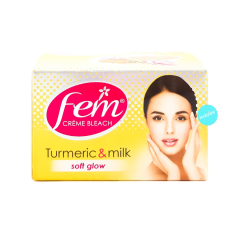 Fem Creme Bleach Turmeric & Milk Soft Glow, 8 gm