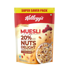 Kelloggs Muesli With 20% Nuts Delight, 750 g Pouch