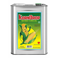 KornDrop Refined Corn Oil, 15 L Tin