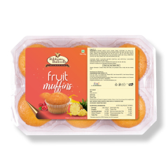 Ribbons & Balloons Fruit muffins: 135 gms