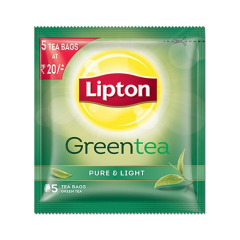 Lipton Pure and Light Green Tea Bags, 5 Pieces