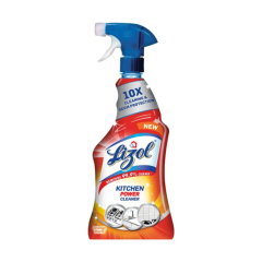 Lizol Disinfectant Kitchen Power Cleaner Liquid Spray - Orange, 450 ml