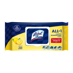 Lizol Disinfectant & Cleaning Multi-Surface Wipes, Lemon Breeze, 10 Wipes