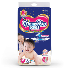 MamyPoko Pants Extra Absorb Diaper, Medium (36 Count)