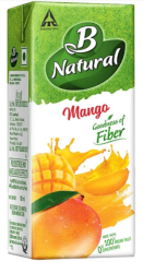 B Natural Mango Juice -  Made From Choicest Mangoes, 180 ml Carton
