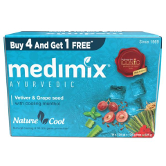 MEDIMIX AYURVEDIC NATURE COOL SOAP 125 G (BUY 4 GET 1 FREE)