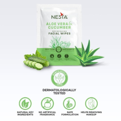 NESTA Face Tissue Mint & Cucumber Wet Wipes with Aloe Vera 1Wipes 