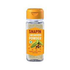 Snapin Cardamom Seed Powder | 45g - Glass Bottle | Elaichi Powder
