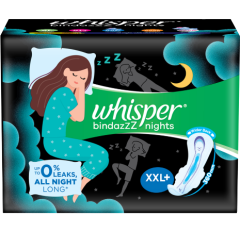 Whisper Bindazzz Nights XXL+ (5 Pads)