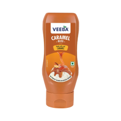 VEEBA Caramel Bliss Syrup - No Synthetic Colours & Artificial Flavours, 380 g
