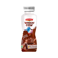 Britannia Winkin Cow Thick Milk shake Chocolate Pet Bottle, 180 ml