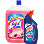 Lizol Disinfectant Surface Cleaner Floral 2 Litre (Free Harpic Toilet Cleaner 500 Ml)