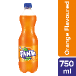 Fanta Soft Drink - Orange Flavoured, 750 ml PET Bottle
