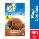 Britannia NutriChoice Essentials Ragi Cookies - With No Added Sugar, 150 g