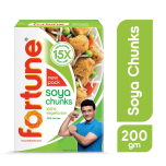 Fortune Soya Chunks - 15x More Protein Than Milk, 200 g