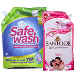 Safe Wash Top Load Matic Premium Liquid Detergent Super Saver Pack (Free Santoor Hand Wash 750 ml) 2 L