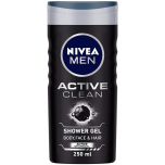  NIVEA Men Shower Gel, Active Clean Body Wash, Men, 250ml