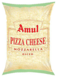 Amul Pizza Cheese - Mozzarella (Diced), 1kg Pouch