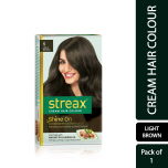 STREAX LIGHT BROWN NO-5 CREAM HAIR COLOUR 25GM
